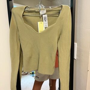 Aritzia Wilfred Sage Green Sweater